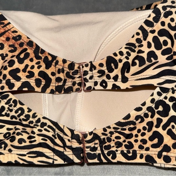 New with Tag Lysa Swim Bikini Top Leopard Cheetah Print Women’s Size 0X 14W-16W - Picture 6 of 12